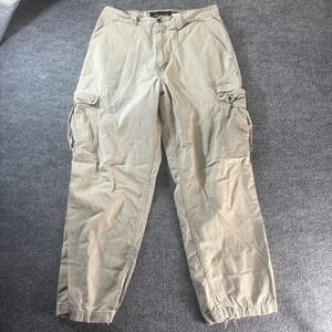 Levis Silvertab Khakis Cargo Pants Mens 33x32 Beige Relaxed Fit Straight Leg